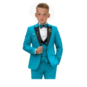 Boys Suits Jacket Pants Vest 3 Piece Set Formal Wedding Tuxedo Fashion Clothes for Kids
