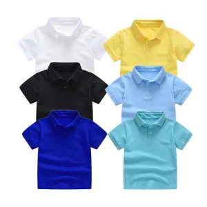 Boys T shirts & Polo Shirts Blank Kids School Uniform Cotton Children Polo Shirt