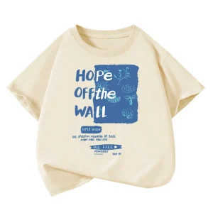 Boys’ Trendy Summer Cotton T Shirt New Casual Short Sleeve Top with Digital Printing Stylish Half Sleeve Design for Children