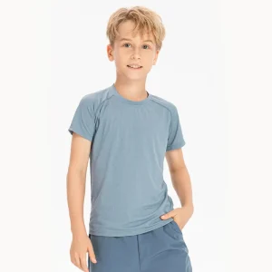 Boy’s Tshirt Men Tee Tops Custom Short Sleeve Breathable Sport Running Fitness Kids Sport T Shirt