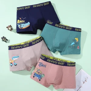 Boys’ Underwear Thin Children’s Boxer Shorts Cotton Breathable Four-corner Pants