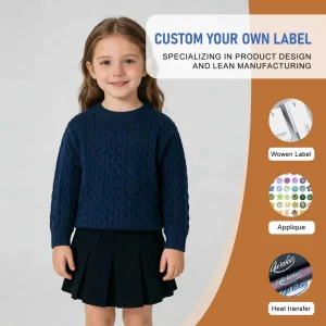 Boys and Girls Solid Color Toddler Pullover Sweater Fashionable Winter Cardigan