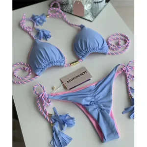 Braided Rope Brazilian Bikini Swimwear Set Bikinis Beachwear Bathing Suit Women Girl