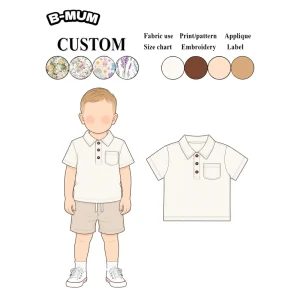Breathable 100% Cotton School Uniform Polo Shirts for Kids Boys Casual Wear 2-12Y Custom Logo OEM ODM Service