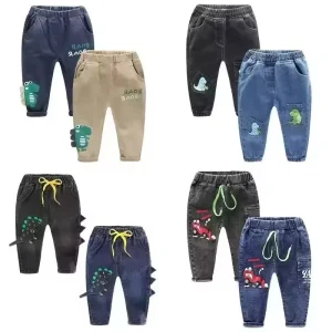 Breathable Boys’ Denim Jeans Multiple Styles Loose Fit Straight-leg Polyester/Cotton