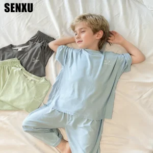 Breathable Boys’ Home Wear Set Summer Pajama Set for Children