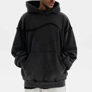 Bulk Boys Custom 500 600 GSM Vintage Reverse Stitch Patchwork Deconstructed Hoodies Retro Hooded Polyester Sweatshirts