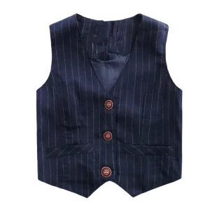 Bulk Kid’s V Neck Dark Blue Color Formal Wear Costumes Vest