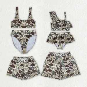 Camouflage Swimsuits & Sibling Clothes for Boys & Girls Summer Essentials for Children