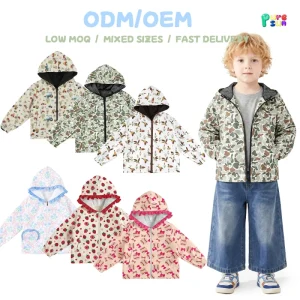 Camouflage Zipper Warm Kids Clothes Custom Boutique Waterproof Windproof Hoodies Boys Jackets