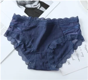 Candy Color Young Girls Lace Trim Boyshort Womens Lace Briefs Comfortable Middle waist Panty
