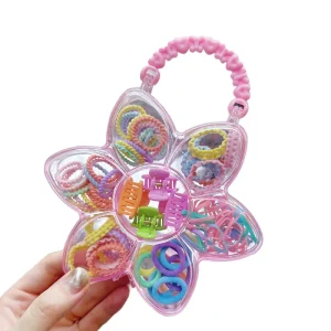 Cartoon Box Colorful Cute Baby Elastic Band Rubber Band Hair Tie Set Kids Accessories