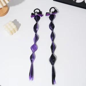 Cartoon Hair Loop Cute Wig Hair Rope High Elastic Girls’ Accessory Sweet Style for Kids