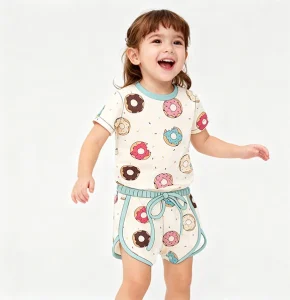 Casual Baby Sleepwear Skin Friendly Kids Girl Summer Outfits All Seasons Clothing Set Active Style Children Bamboo Fiber Pajamas