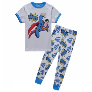 Casual Children Sleepwear Boys 2 Piece Pajamas Short Top + Pant Cotton Kid Pajamas Set 1-8 Years
