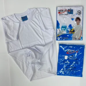 Casual Comfortable 260g Boys Children’s Plain White Short Sleeve T shirt