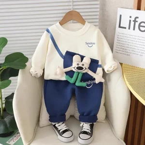 Casual Comfortable Boys’ Set Boys’ Baby Comfortable Bottom Two-piece Boys’ Set Wholesaler