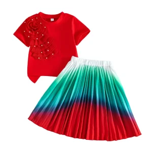 Casual Girls Outfits Teenage Girl’s Clothing for Children Kids Summer Clothing Set