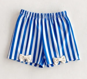 Casual Girls Summer Cotton Toddler Shorts High Quality Custom Solid Color Girls Shorts with Bows Cute Style Kids Wear