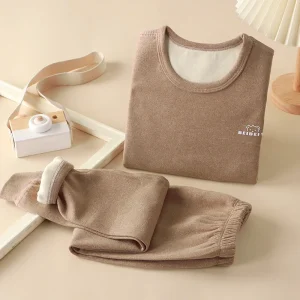 Casual Thermal Children’s Baby Boys and Girls Warm Soft Underwear Homewear Pajamas Two piece Set