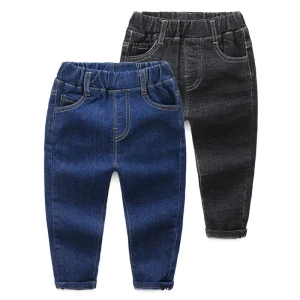 Celana Jeans Anak Jean Pour Enfants Elastic Slim fit Children Trousers Baby Solid Pantalones Denim Pants Kids Boys Jeans