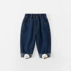 Children Autumn Cartoon Clouds Boy Jeans Kid Cowboy Cute Denim Pants Baby Girl Jeans