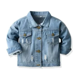 Children Baby Toddler Little Boys Girls Outwear Jean Denim Coats Kids Denim Jacket for Autumn