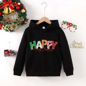 Children Black Sweaters for Kids Boys Hoodies Sweatshirt