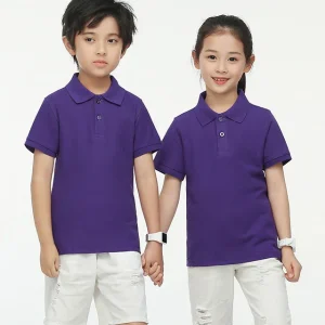 Children Boys Girls Polo T-shirts for Kids Blank Custom Logo Plain T Shirts Kids Polo Shirts