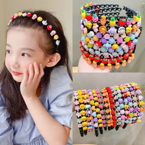 Children Braided Hair Clip Headband Bangs Fixer Princess Plate Headband Girl’s Hollow Wreath Hair Accessory