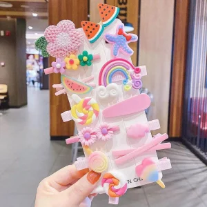 Children Cartoon Rainbow Hair Pin for Girls Kids Hair Accessories Cute Hair Clips