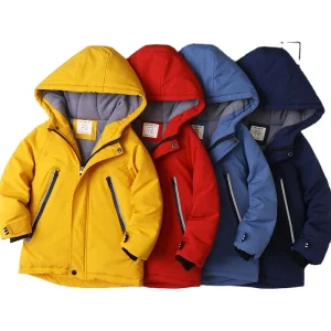 Children Clothes Winter Kids Clothing Baby Boys Padded Coats Warm Hooded Boys Fleece Jackets