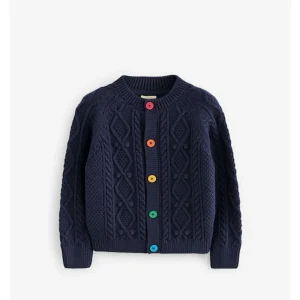 Children Clothing Baby Girls Boys Winter Spring Cotton Cardigan Solid Color Thick Coat Ins Style Kids Cable Knit Sweater