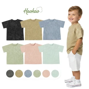 Children Clothing Manufacturer Boys Baby Tee Short Sleeve Kids T Shirts Summer Solid Color Custom T Shirt