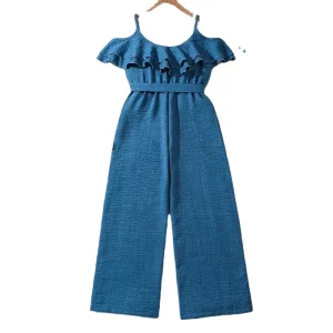 Children Clothing Summer Girls Jumpsuit 8 to 9 Years Old