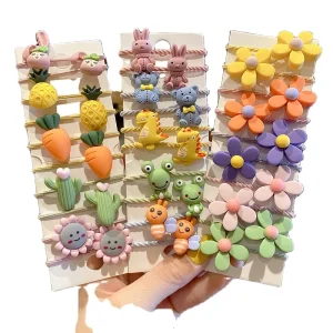 Children Daily Wear Hair Accessories Colorful Cute Cartoon No Hurt High Elastic Hair Rings Little Girl Hair Tie Bands