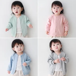 Children Jacket Autumn Spring Baby Boys Girls Long Sleeve Outerwear Kids Clothes