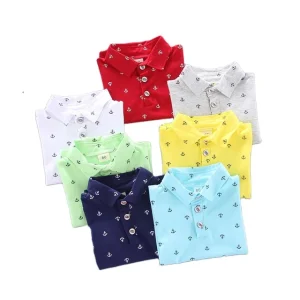 Children Kids Baby Boys Summer t Shirts with Print Short Sleeve Fashion Polo Shirt