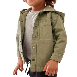 Children Long Sleeve Outerwear Cotton Boys Plus Size Winter Jean Denim Jackets with Hoodies