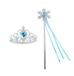Children Party Birthday Gift Princess Dress up Costume Accessories Crown Tiara Magic Wand for Girls