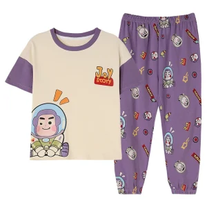 Children Pretty Sleepwear Short Sleeve Home Clothes Kids Pajamas Sets Boys and Girls Summer Silk Customized Logo Casual Solid