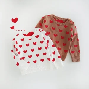 Children Pull Over Sweater Kids Girls White Sweatshirt Warm Knitted Cotton Crewneck Casual Sweater Toddler Pullover Sweaters