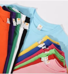 Children Short Sleeve T Shirt Custom Logo Printing Outwear Plain Blank Soild Color Soft Kids Girl Boy T Shirts