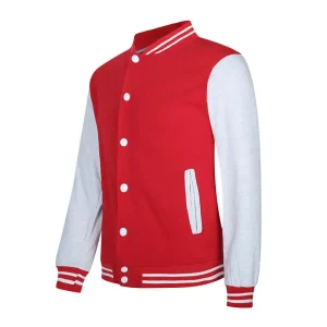 Children Spring Autumn French Terry Baseball Jacket Custom Logo Boy and Girl School Uniform Sports Baseball Coat