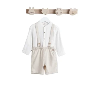 Children White Shirt Overalls Shorts Boutique Outfits Kids Baby Suits Boy Clothes Toddler Boys Clothing Sets