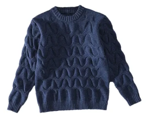 Children’s Boy Cotton O Neck Cable Knit Sweater