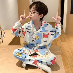 Children’s Boy Sleepwear Pyjamas Child Pajamas Sets Kids High Quality Pijamas Custom Made Pajamas Boys