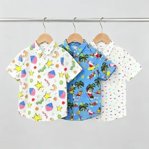 Children’s Boys Girls Polo Shirts Cartoon T-shirt High-quality Top