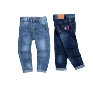 Children’s Boys Straight Casual Washed Denim Jeans Soft Breathable Boys Jeans Pants