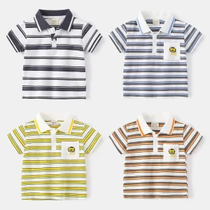 Children’s Casual T-shirt for Boys Short-sleeved Polo Shirt Summer Short-sleeved Baby Clothing